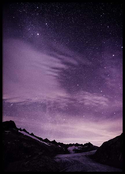 Purple Night Sky Affiche dans le groupe Affiches / Nature chez Desenio AB (10046)