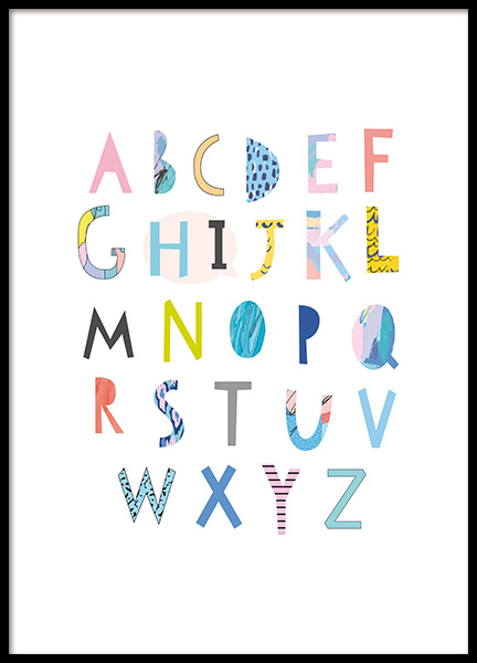 Papercut Alphabet Affiche dans le groupe Affiches / Posters pour enfants chez Desenio AB (11379)