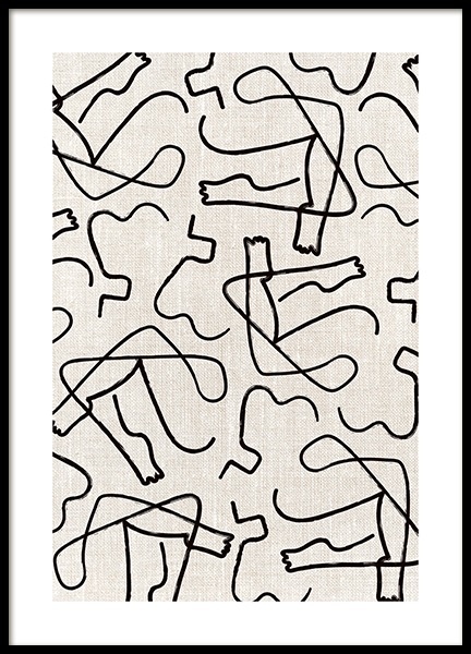 Texture Line Bodies Affiche dans le groupe Affiches / Art chez Desenio AB (11427)