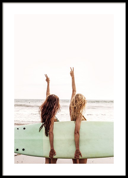 Surfer Girls Affiche dans le groupe Affiches / Nature chez Desenio AB (12637)