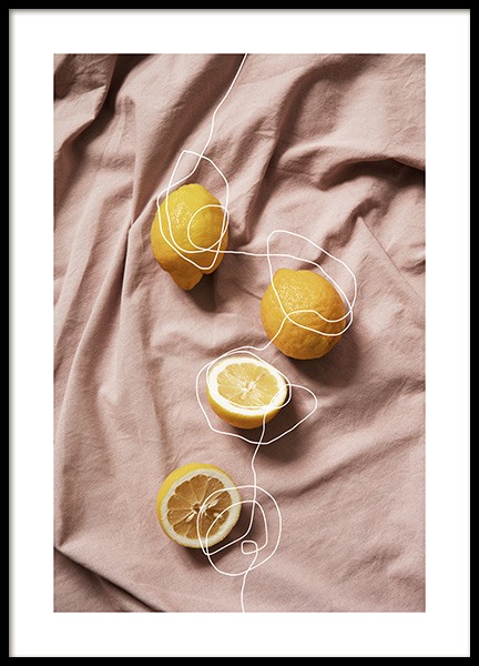 Lemons on Linen Affiche dans le groupe Affiches / Affiches cuisine chez Desenio AB (12814)
