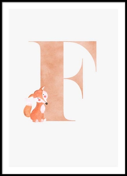 Alphabet F Affiche dans le groupe Affiches / Posters pour enfants chez Desenio AB (2498)