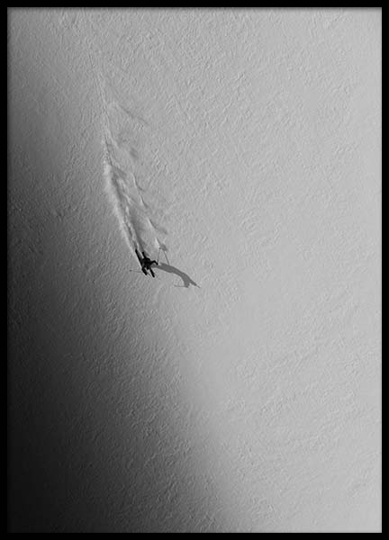 Baqueira Skiing Affiche dans le groupe Affiches / Noir et blanc chez Desenio AB (3478)
