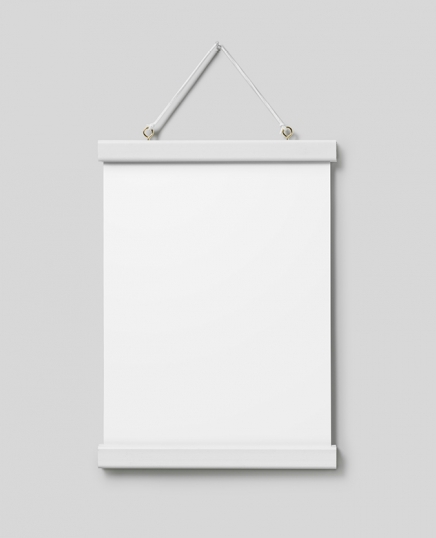  - Porte-affiche blanc avec fixation magnétique, 22 cm