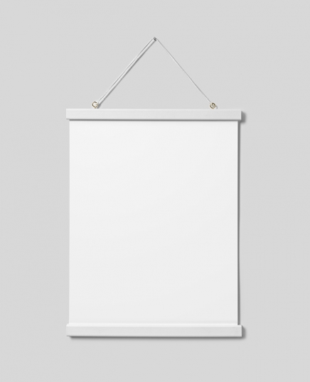  - Porte-affiche blanc avec fixation magnétique, 31 cm