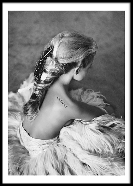 Love Warriors Wild Child Affiche dans le groupe Affiches / Noir et blanc chez Desenio AB (Pre5207)