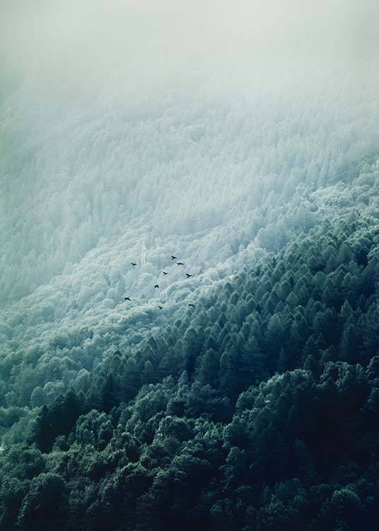 Foggy Mountainside Affiche / Nature chez Desenio AB (10089)