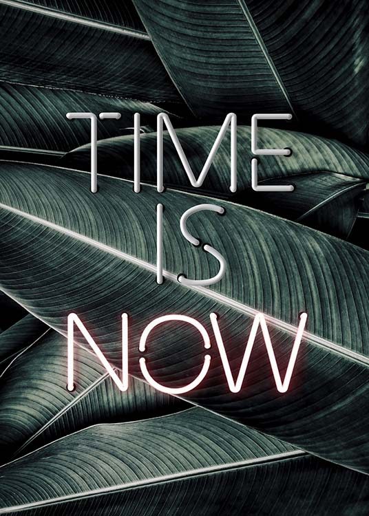 Time Is Now Neon Affiche / Affiche citation chez Desenio AB (10301)