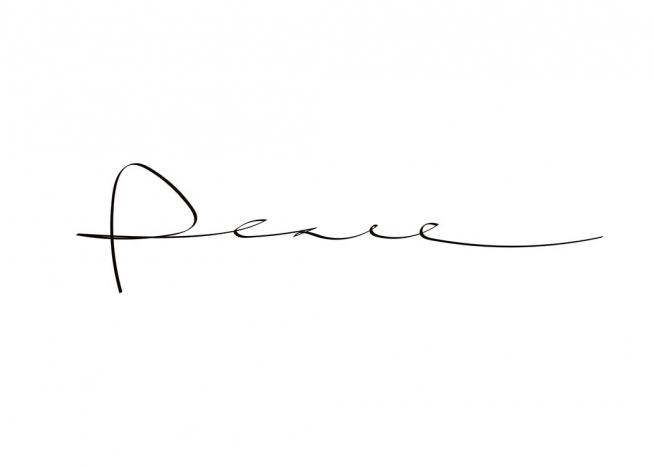 Peace Handwriting  Affiche / Affiche citation chez Desenio AB (10353)