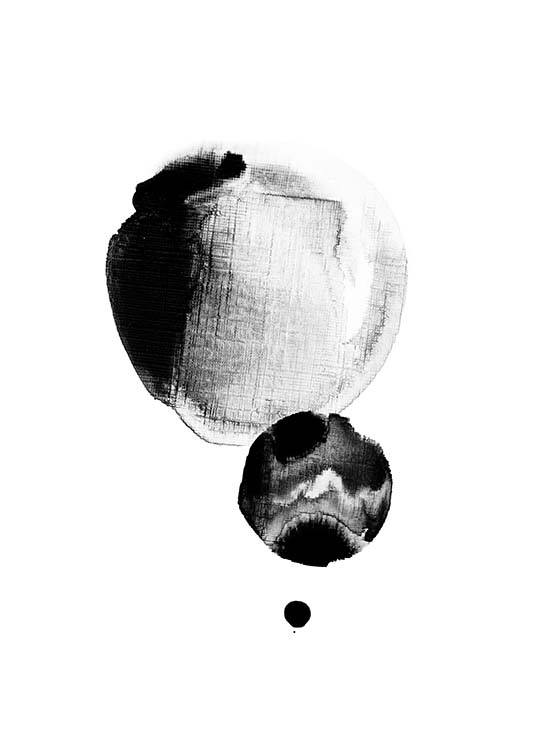 Watercolor Dots  Affiche / Noir et blanc chez Desenio AB (10503)