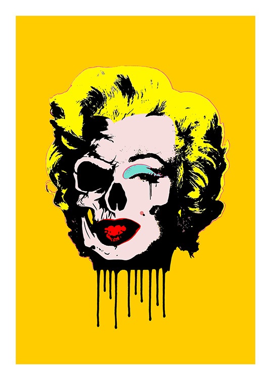 Skull Marilyn Affiche / Graphisme chez Desenio AB (10712)