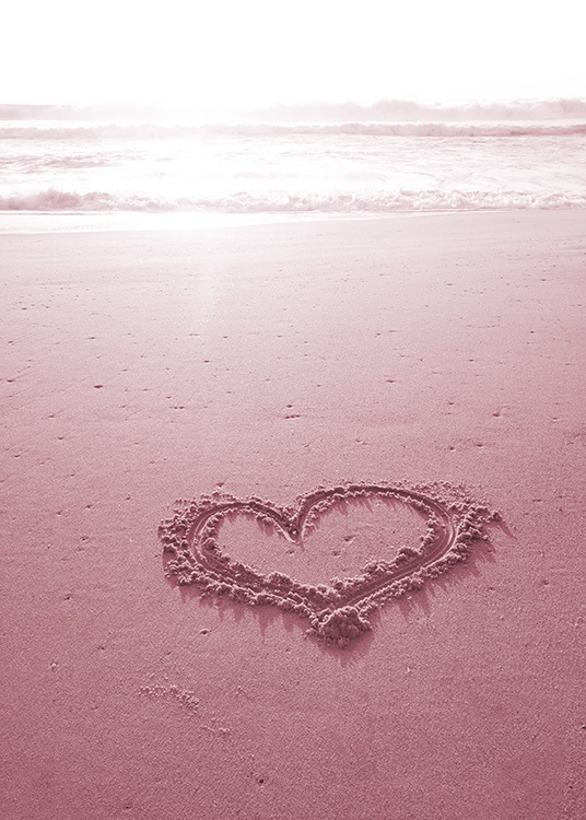 Heart on the Beach Affiche / Nature chez Desenio AB (10886)