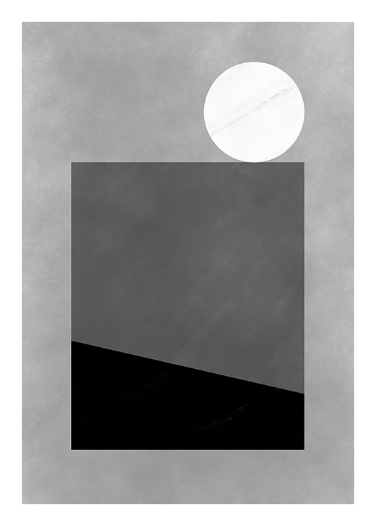 Black & White Shapes No1 Affiche / Noir et blanc chez Desenio AB (11228)