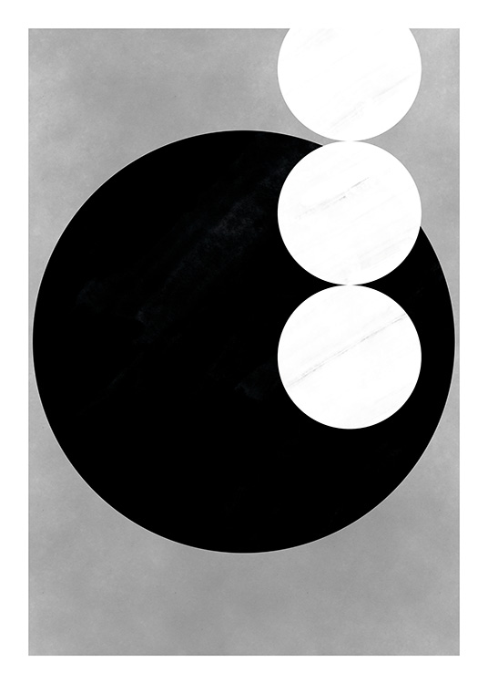 Black & White Shapes No3 Affiche / Noir et blanc chez Desenio AB (11230)
