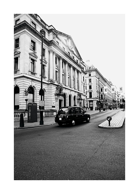 London Taxi Affiche / Noir et blanc chez Desenio AB (11363)