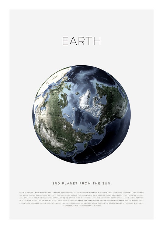 Planet Earth Affiche / Posters pour enfants chez Desenio AB (11440)