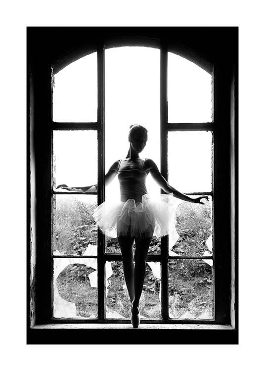 Window Ballet Affiche / Noir et blanc chez Desenio AB (11701)