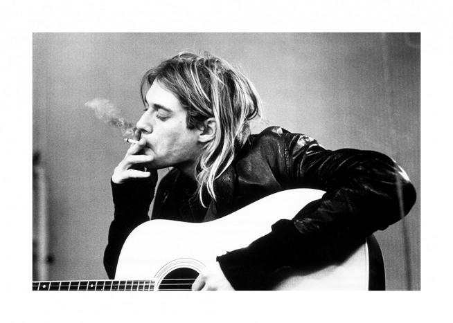Kurt Cobain Affiche / Noir et blanc chez Desenio AB (11966)