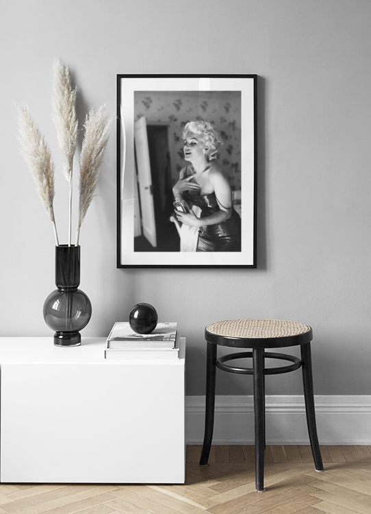 Marilyn Monroe Affiche Portrait Vintage En Noir Et Blanc De Marilyn Monroe Desenio Fr