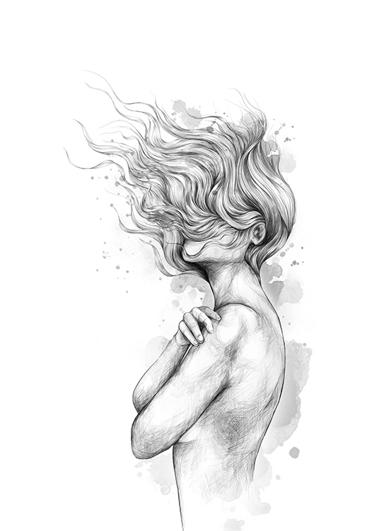 Girl In The Wind Affiche / Art chez Desenio AB (12492)