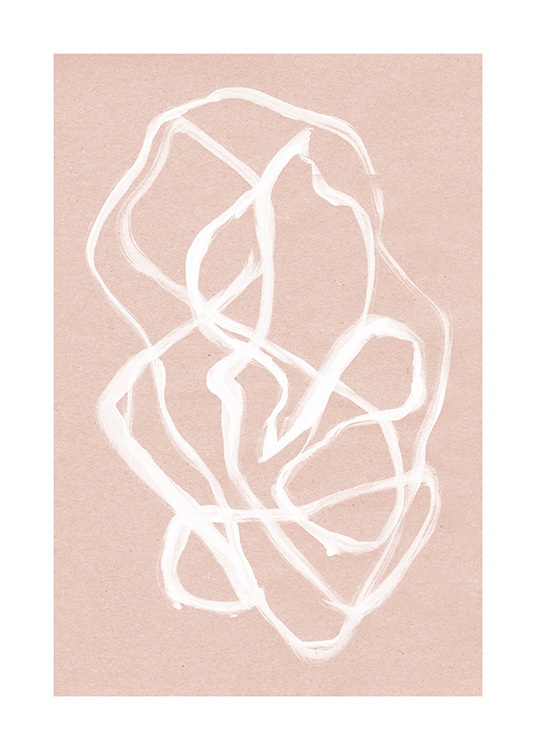 White Ink Swirls Affiche / Art chez Desenio AB (12510)