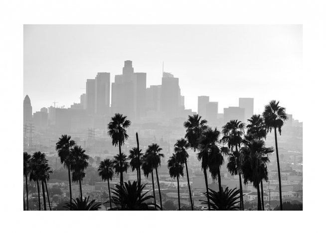 Los Angeles Cityscape Affiche / Noir et blanc chez Desenio AB (12595)