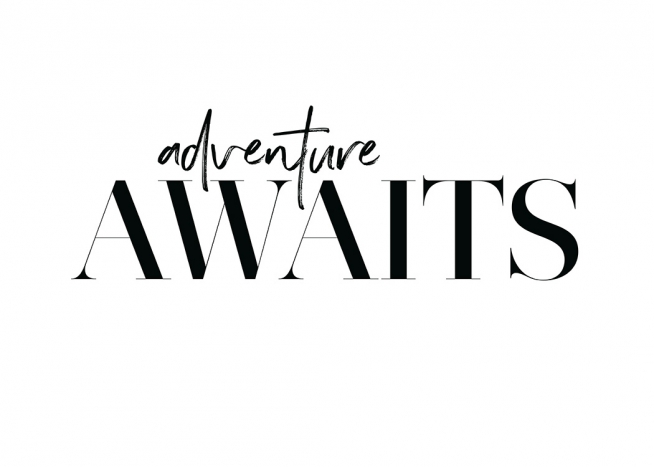 Adventure Awaits Affiche / Affiche citation chez Desenio AB (12605)