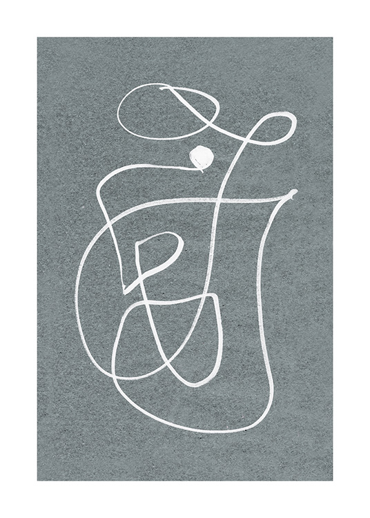 Fine Curvy Lines Affiche / Art chez Desenio AB (12612)