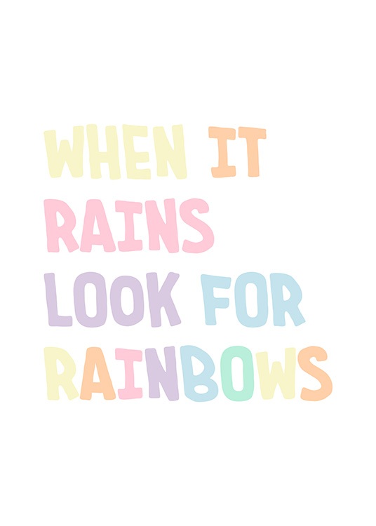 Look for Rainbows Affiche / Posters pour enfants chez Desenio AB (12682)