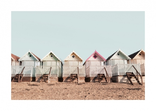 Beach Huts Affiche / Photographie chez Desenio AB (12830)