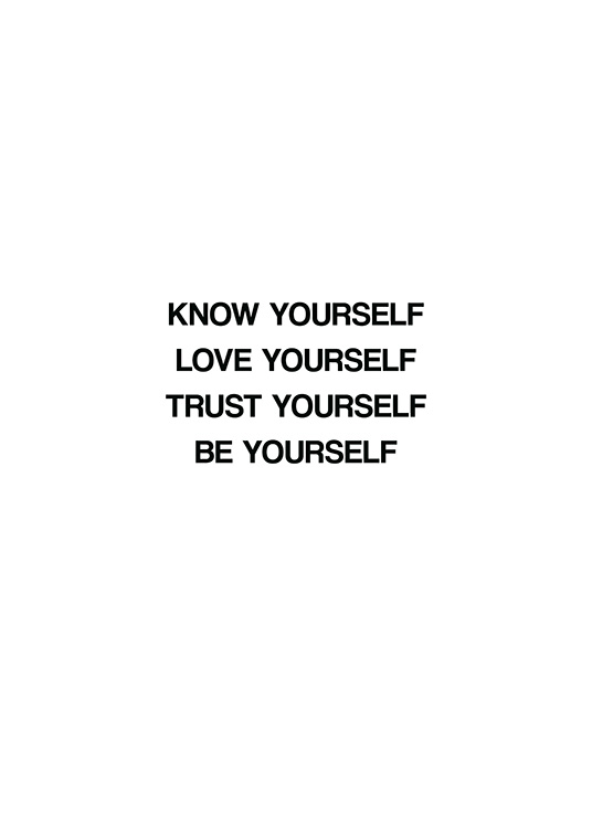 Know Yourself Affiche Citation Toi Desenio Fr