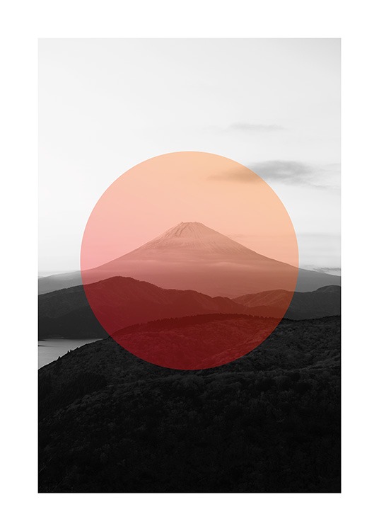 Mt. Fuji Circle Affiche / Graphisme chez Desenio AB (13637)