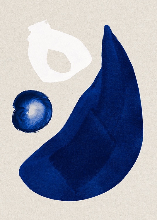 Cobalt Shapes No1 Affiche / Art abstrait chez Desenio AB (13661)