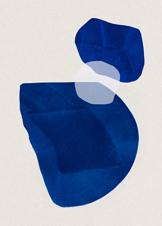 Cobalt Shapes No2 Affiche / Art abstrait chez Desenio AB (13662)