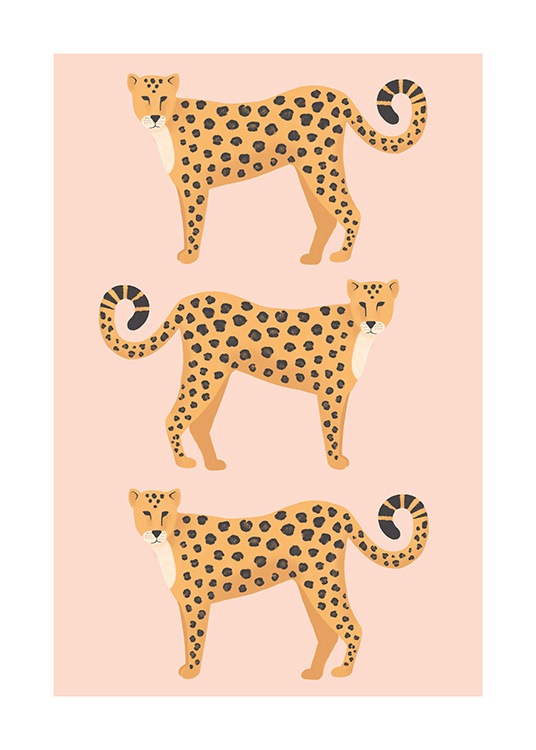Three Leopards Affiche / Insectes et animaux chez Desenio AB (13781)