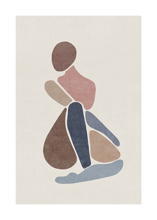 Female Color Blocks No1 Affiche / Illustrations chez Desenio AB (13797)