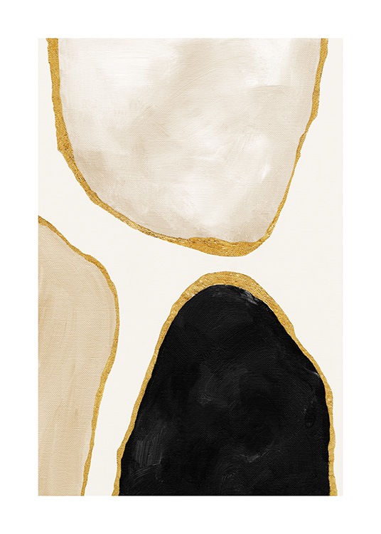 Gilded Shapes No2 Affiche / Art abstrait chez Desenio AB (13812)