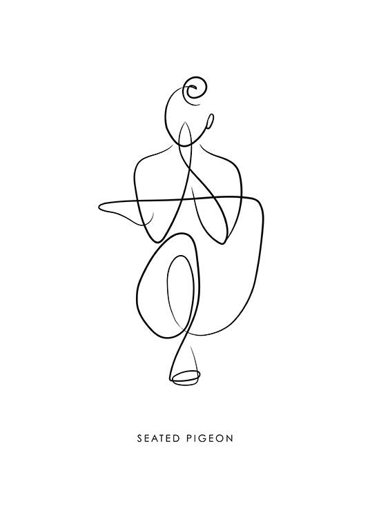 - Illustration d’une femme dans une position de yoga