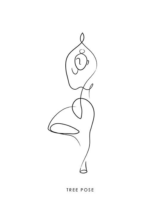 - Illustration d’une femme faisant du yoga