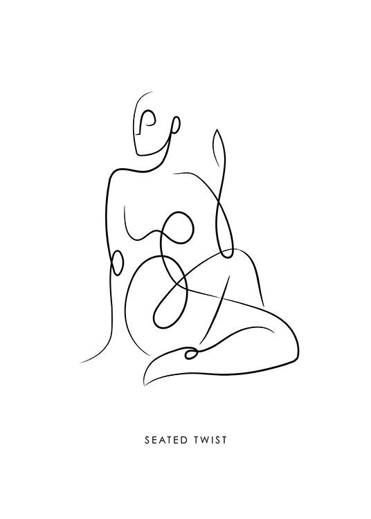 - Illustration d'une femme dans une position de yoga