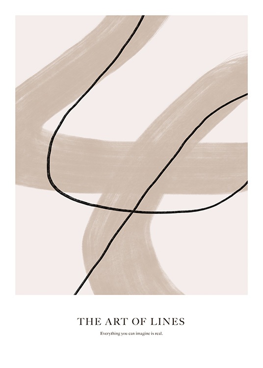  - Illustration d'une ligne beige épaisse et d'une ligne noire fine sur un fond clair