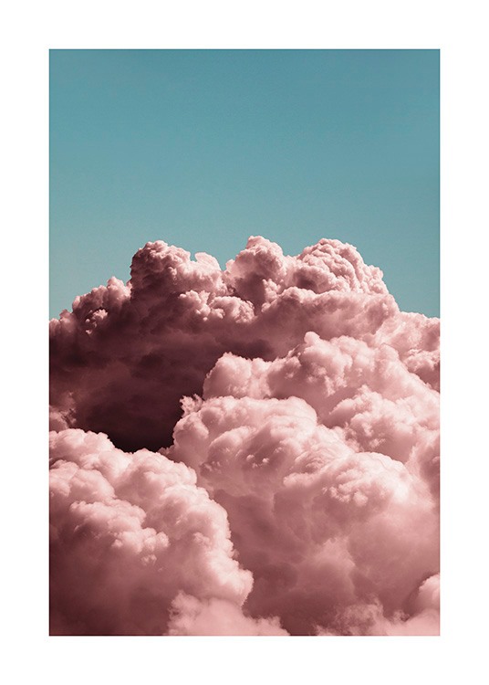 Dreamy Clouds Pink Affiche Nuages Roses Desenio Fr