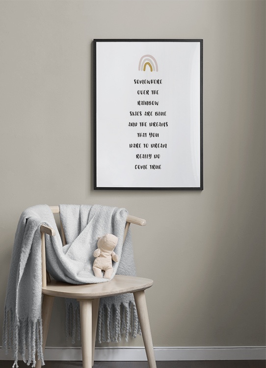 Over The Rainbow Affiche Affiche De Texte Desenio Fr