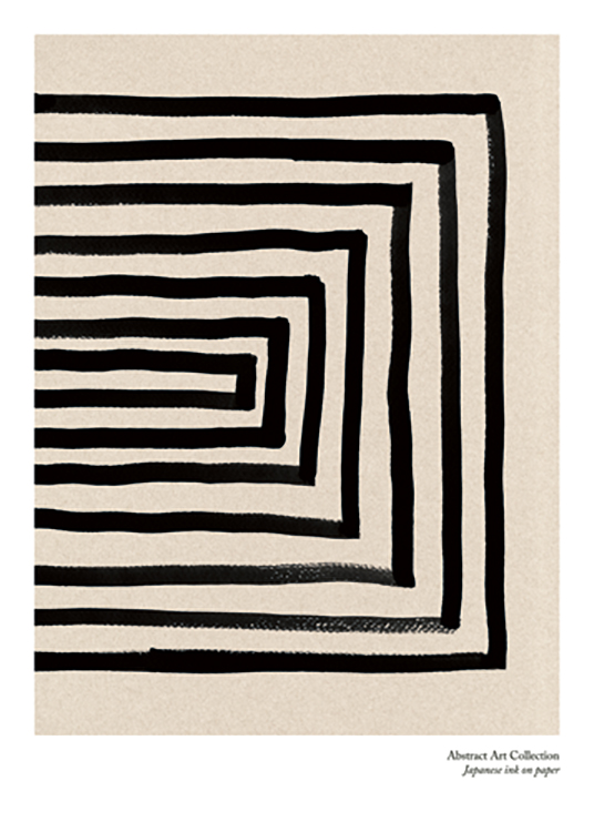  – Illustration avec des lignes noires formant un rectangle sur un fond beige granuleux et du texte en dessous