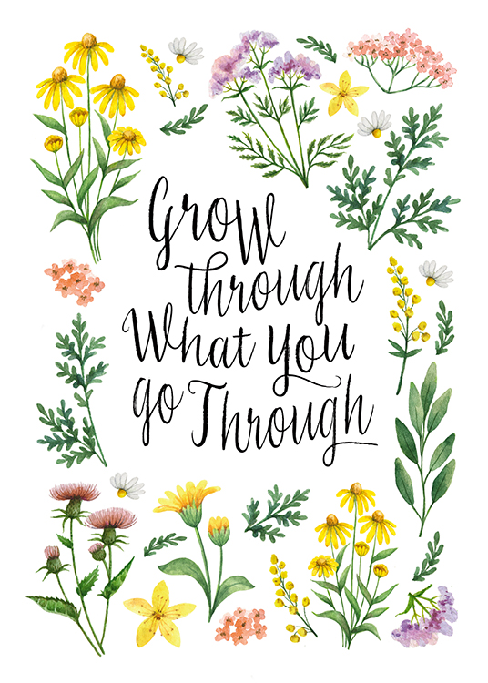 Grow Affiche Citation Et Fleurs Desenio Fr Grow Affiche Citation Et Fleurs Desenio Fr