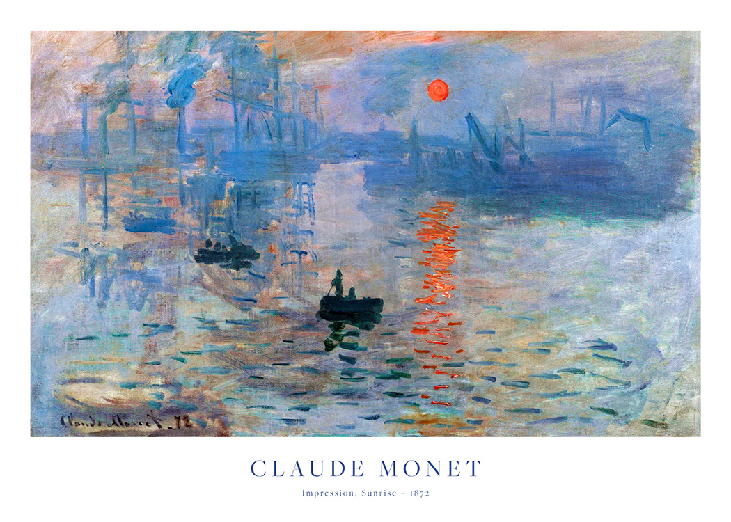 – Affiche magique de l'artiste Claude Monet. Affiche accrocheuse à mettre dans votre salon ou couloir