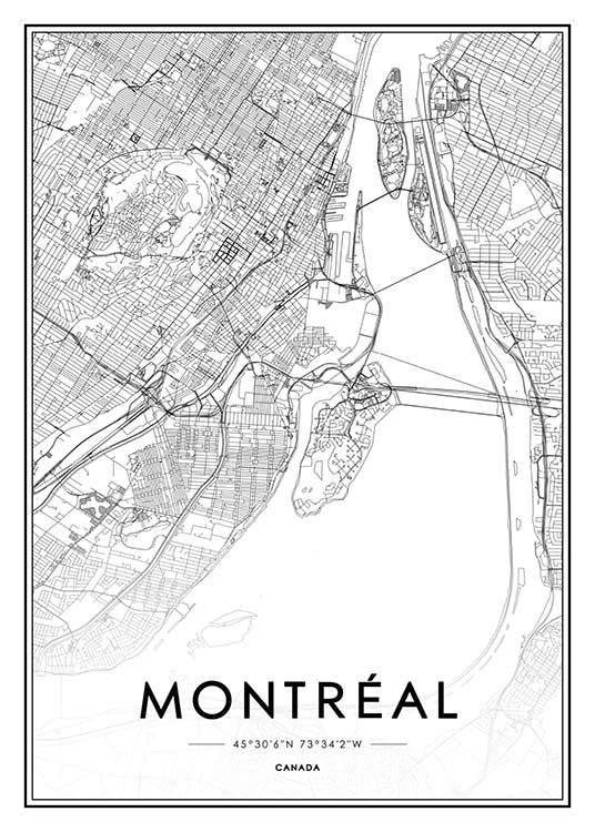 Montreal Affiche / Noir et blanc chez Desenio AB (2043)