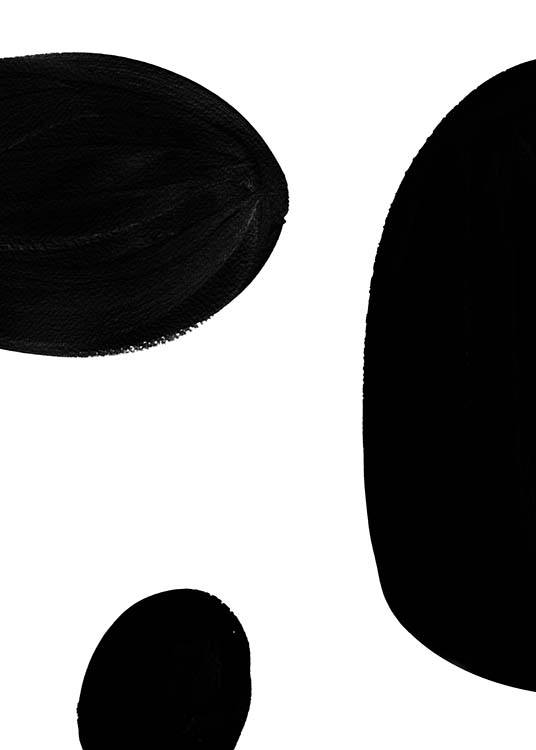 Black Pattern No1 Affische / Noir et blanc chez Desenio AB (2239)