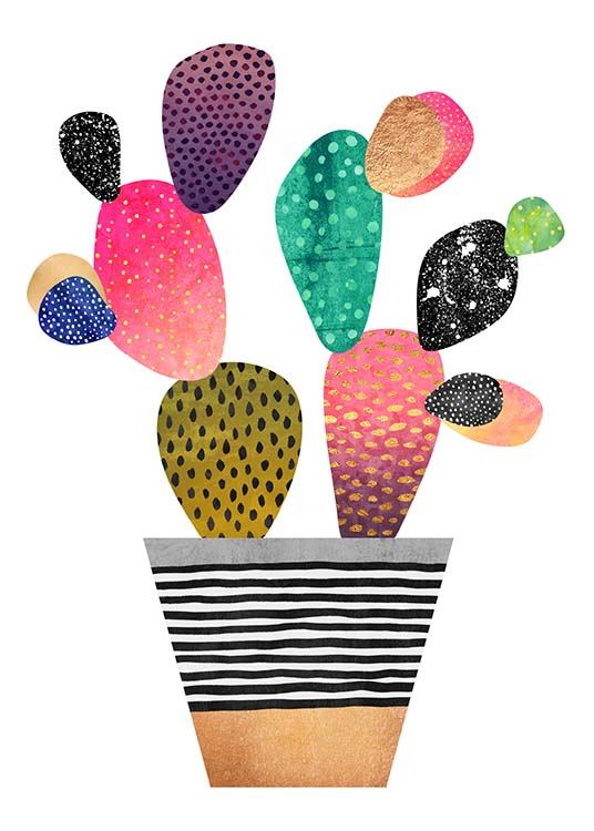 Happy Cactus Affiche / Art chez Desenio AB (2380)