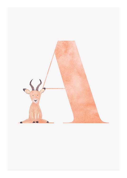Alphabet A Affiche / Posters pour enfants chez Desenio AB (2493)